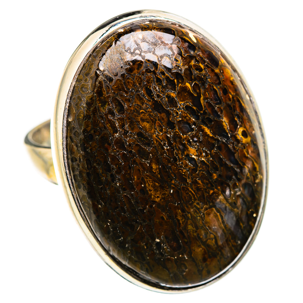 Dinosaur Bone Rings handcrafted by Ana Silver Co - RING130303 - Photo 2
