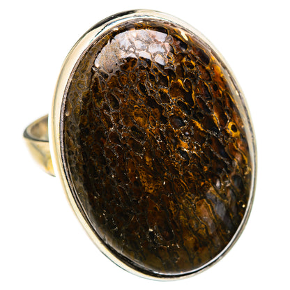Dinosaur Bone Rings handcrafted by Ana Silver Co - RING130303 - Photo 2