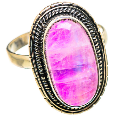 Pink Moonstone Rings handcrafted by Ana Silver Co - RING130307 - Photo 2