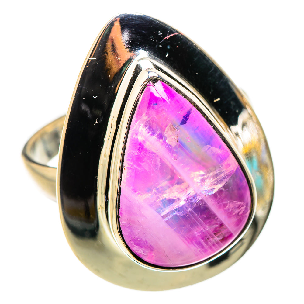 Pink Moonstone Rings handcrafted by Ana Silver Co - RING130308 - Photo 2