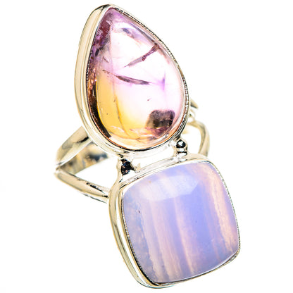 Blue Lace Agate Rings handcrafted by Ana Silver Co - RING130322 - Photo 2