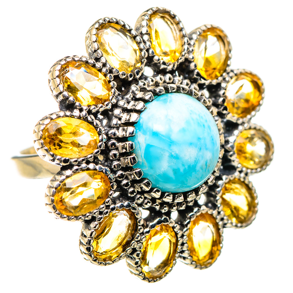 Larimar Rings handcrafted by Ana Silver Co - RING130323 - Photo 2