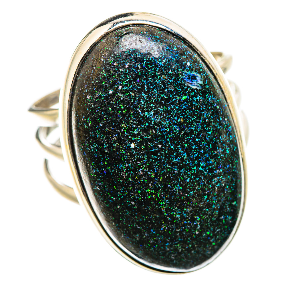 Andamooka Opal Rings handcrafted by Ana Silver Co - RING130324 - Photo 2