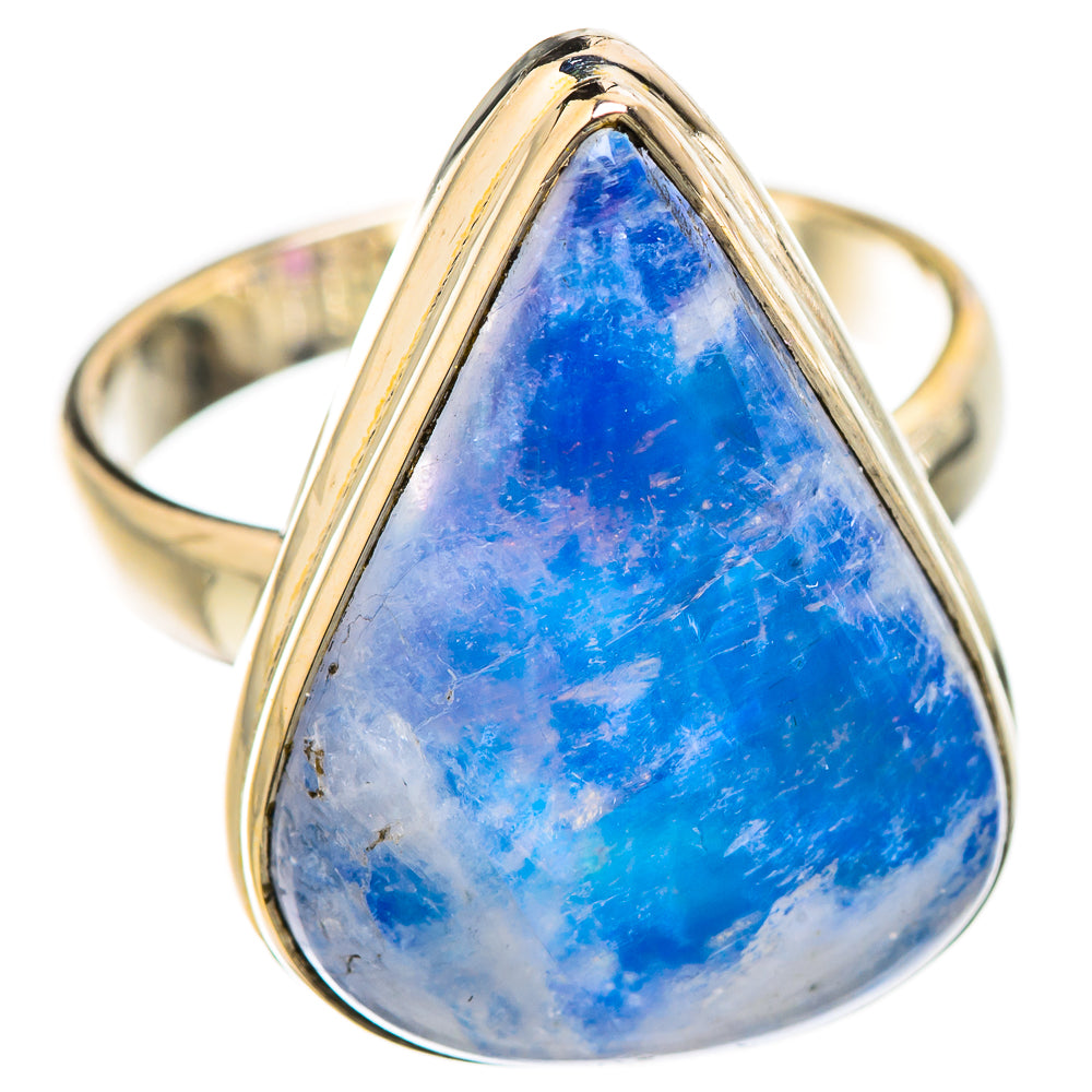 Rainbow Moonstone Rings handcrafted by Ana Silver Co - RING130331 - Photo 2