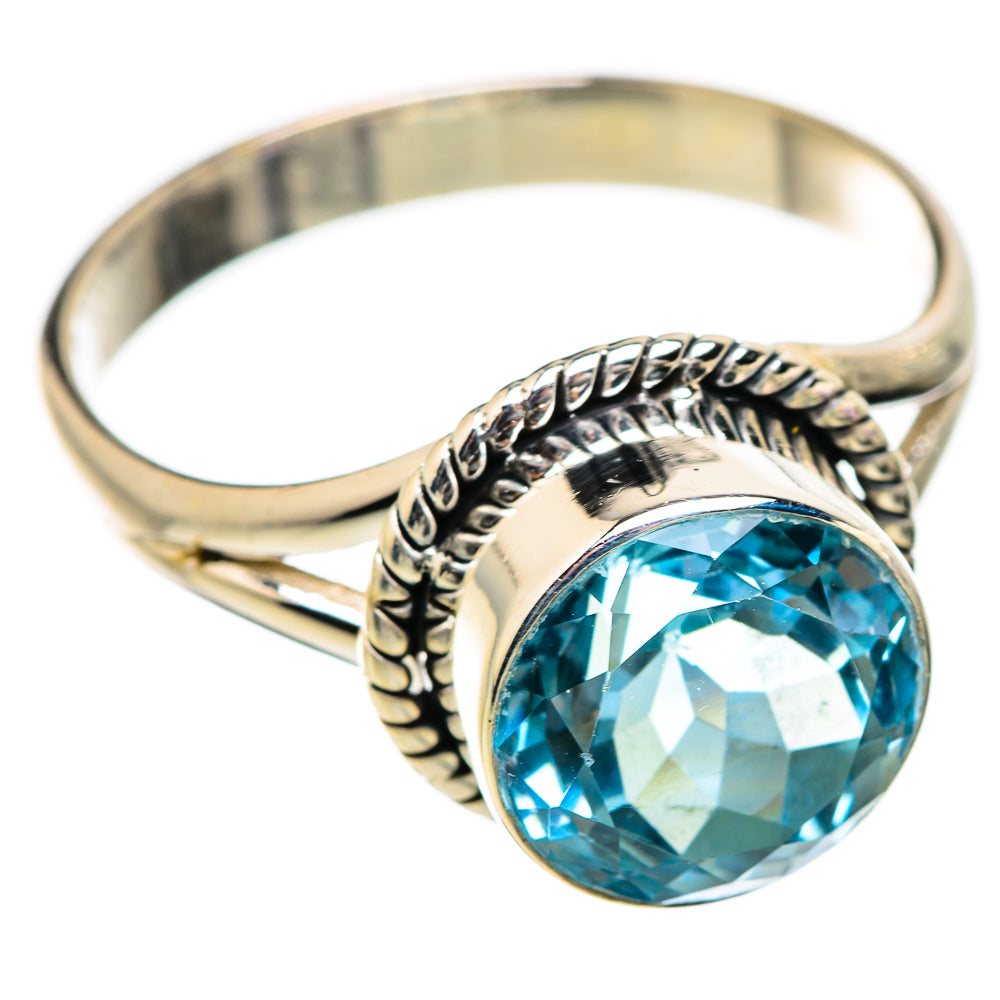 Blue Topaz Rings handcrafted by Ana Silver Co - RING130332 - Photo 2