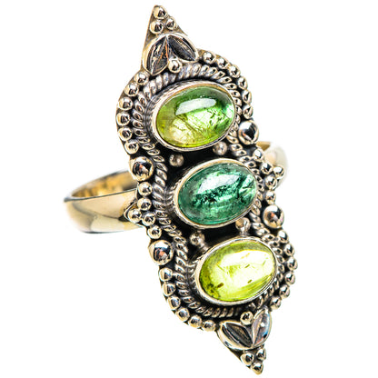 Green Tourmaline Rings handcrafted by Ana Silver Co - RING130335 - Photo 2