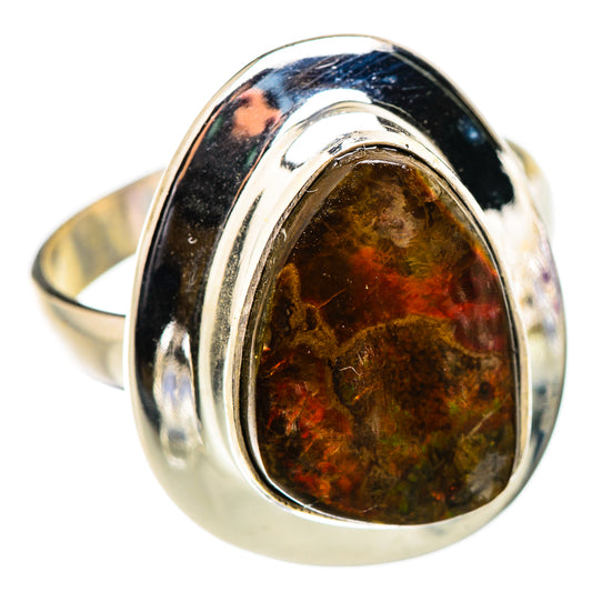 Ammolite Rings handcrafted by Ana Silver Co - RING130341 - Photo 2