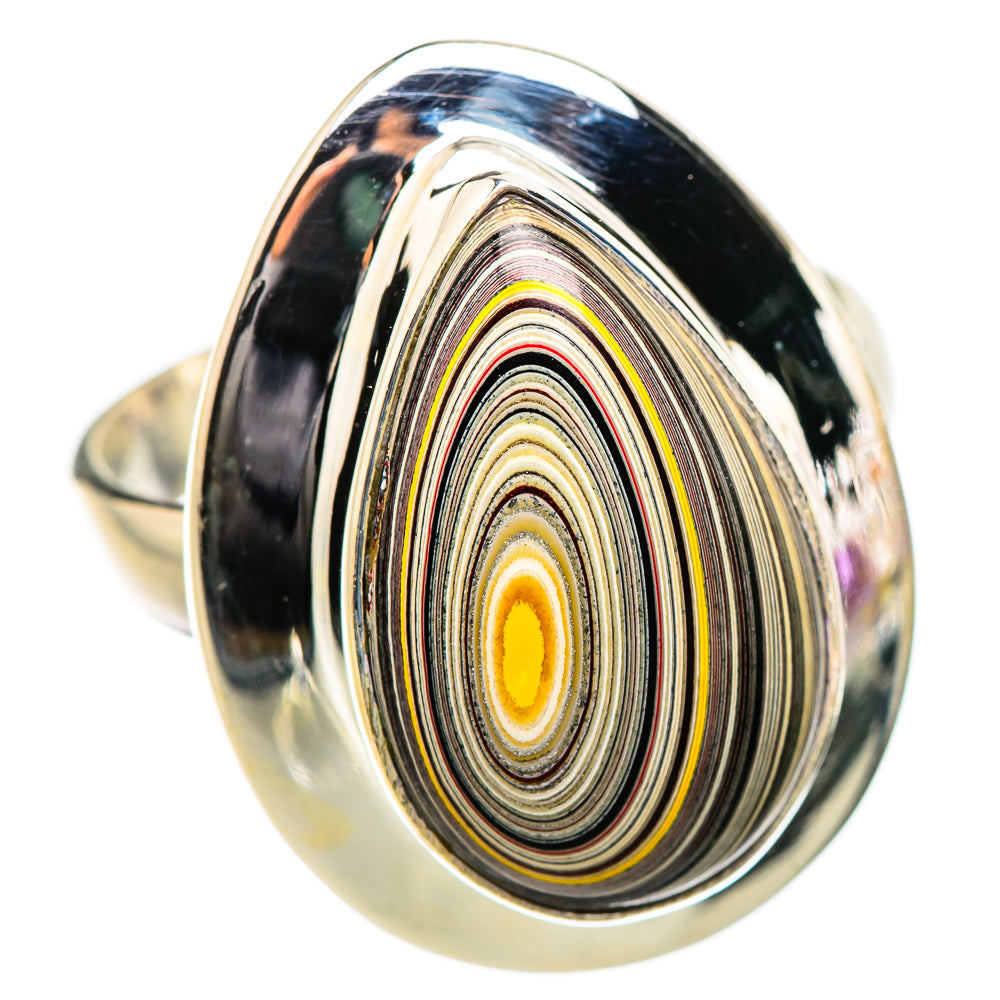 Fordite Rings handcrafted by Ana Silver Co - RING130346 - Photo 2