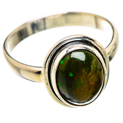 Black Opal Rings handcrafted by Ana Silver Co - RING130351 - Photo 2