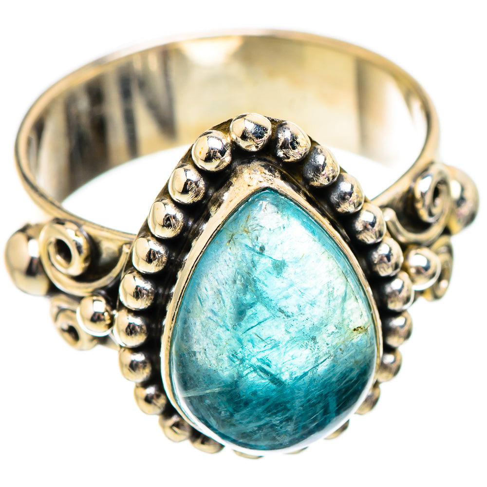 Blue Fluorite Rings handcrafted by Ana Silver Co - RING130358 - Photo 2
