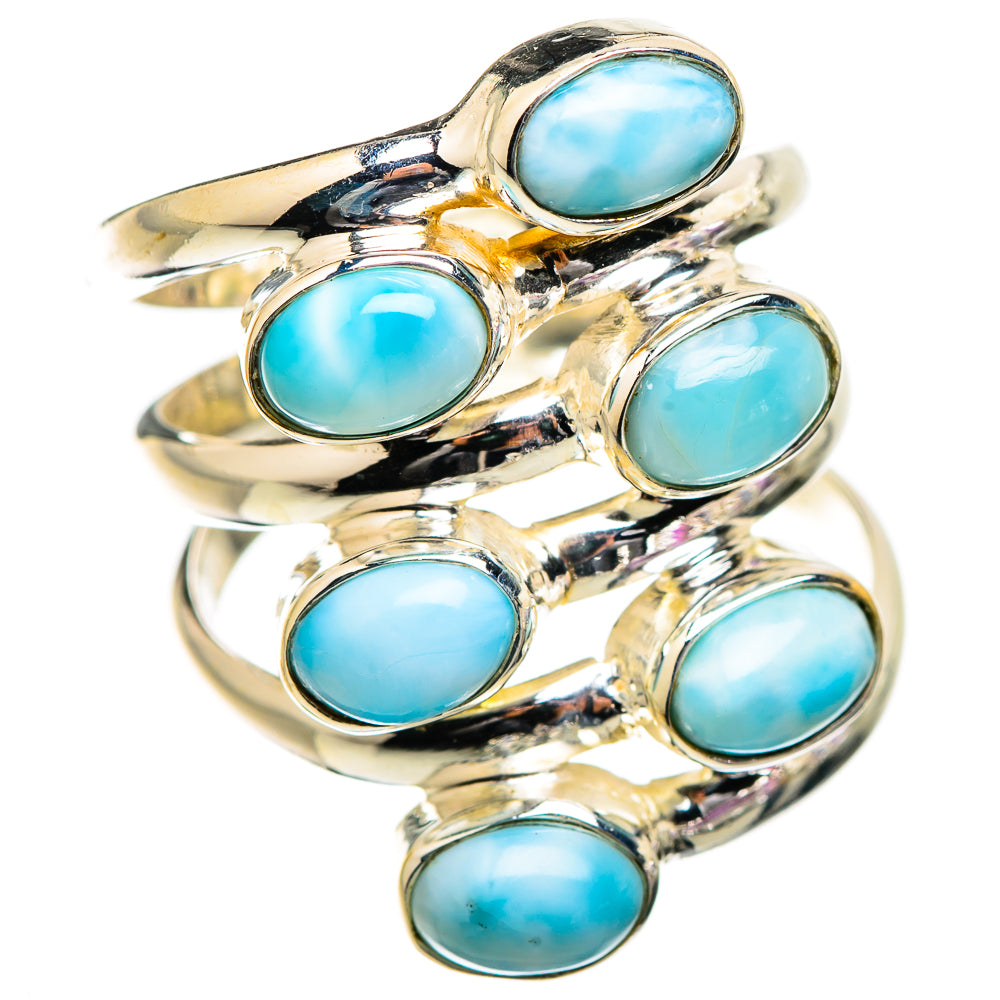 Larimar Rings handcrafted by Ana Silver Co - RING130362 - Photo 2
