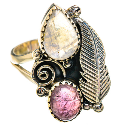 Rainbow Moonstone Rings handcrafted by Ana Silver Co - RING130374 - Photo 2