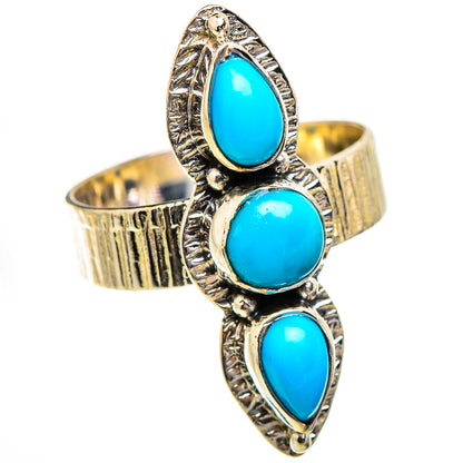 Sleeping Beauty Turquoise Rings handcrafted by Ana Silver Co - RING130383 - Photo 2