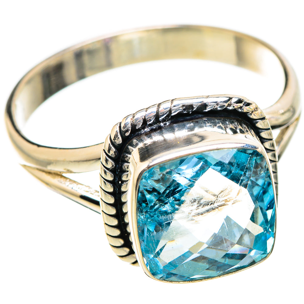 Blue Lace Agate Rings handcrafted by Ana Silver Co - RING130385 - Photo 2