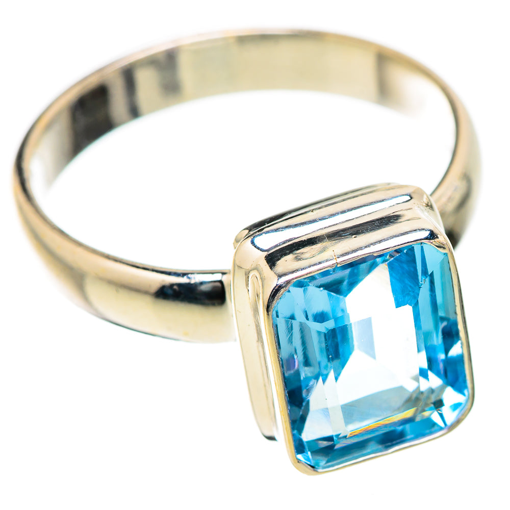 Blue Topaz Rings handcrafted by Ana Silver Co - RING130387 - Photo 2