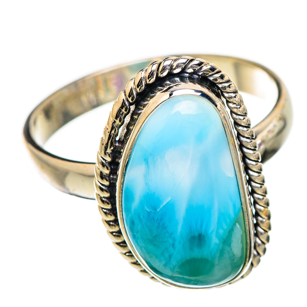 Larimar Rings handcrafted by Ana Silver Co - RING130389 - Photo 2