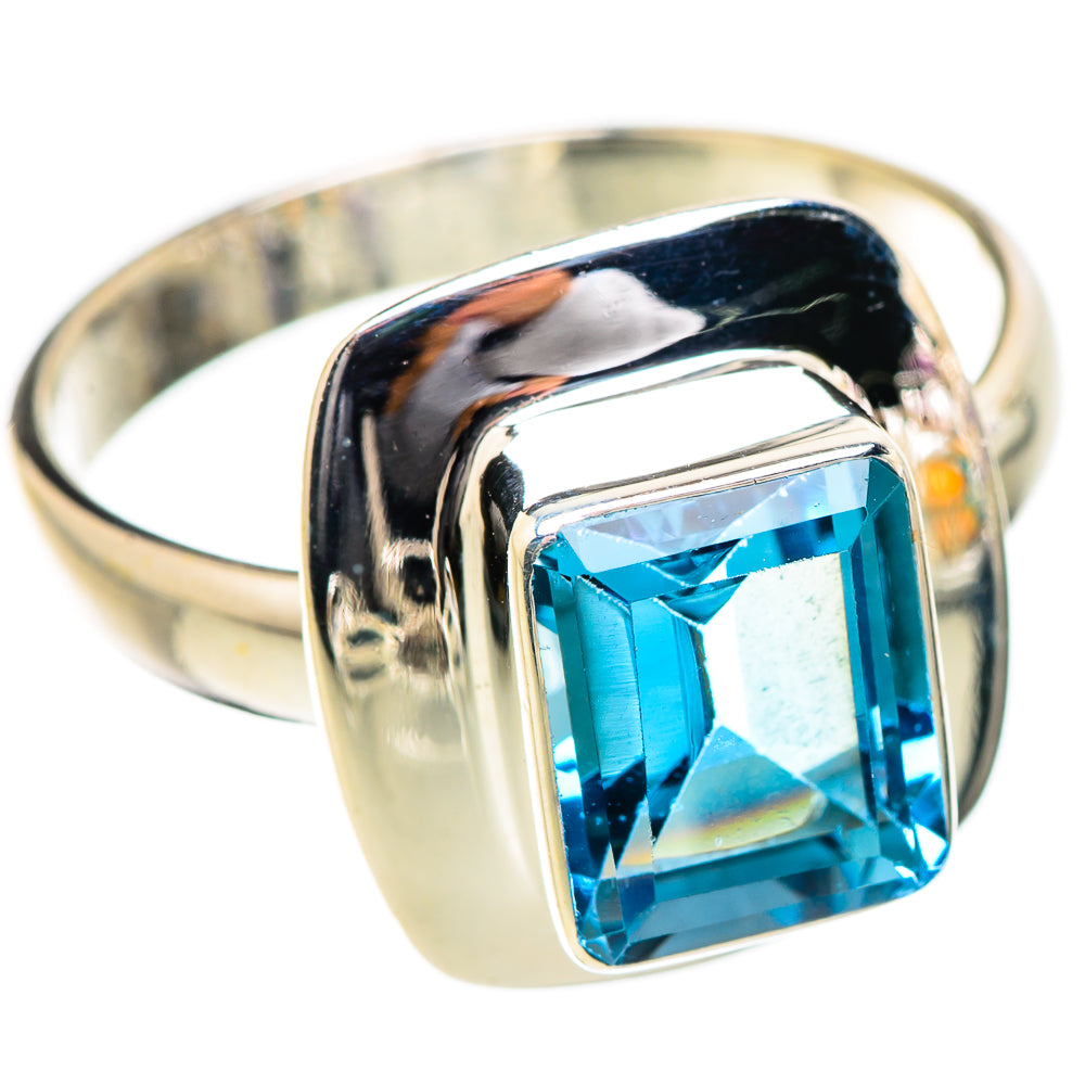 Blue Topaz Rings handcrafted by Ana Silver Co - RING130390 - Photo 2