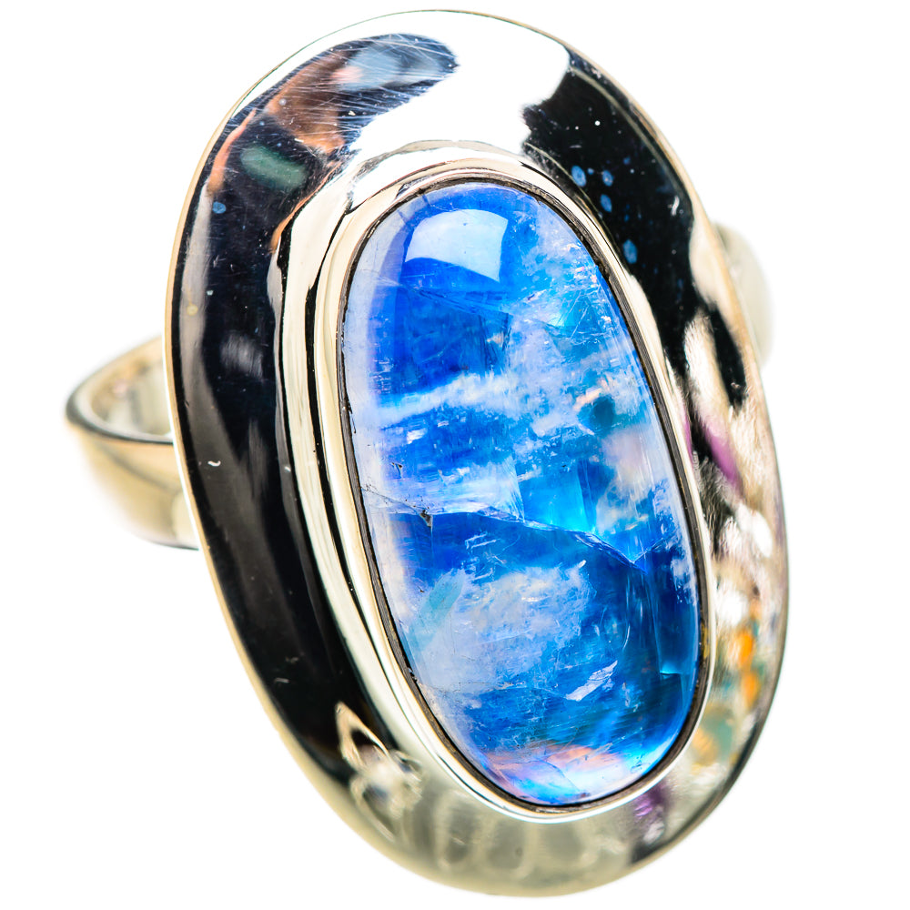 Rainbow Moonstone Rings handcrafted by Ana Silver Co - RING130391 - Photo 2