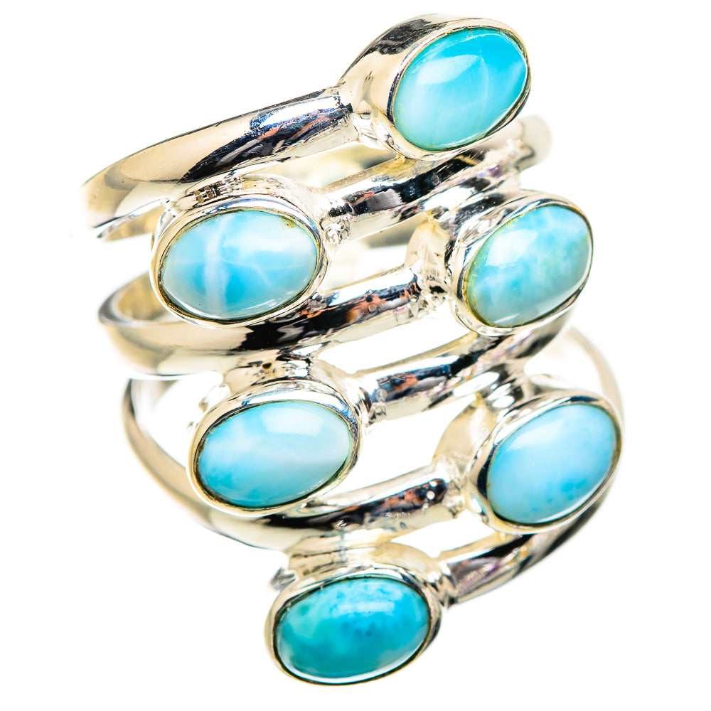 Larimar Rings handcrafted by Ana Silver Co - RING130392 - Photo 2