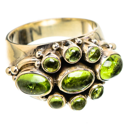 Green Tourmaline Rings handcrafted by Ana Silver Co - RING130394 - Photo 2