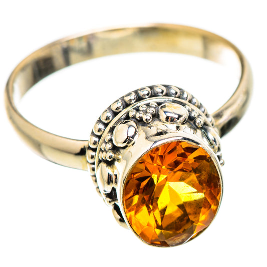 Mandarin Citrine Rings handcrafted by Ana Silver Co - RING130396 - Photo 2