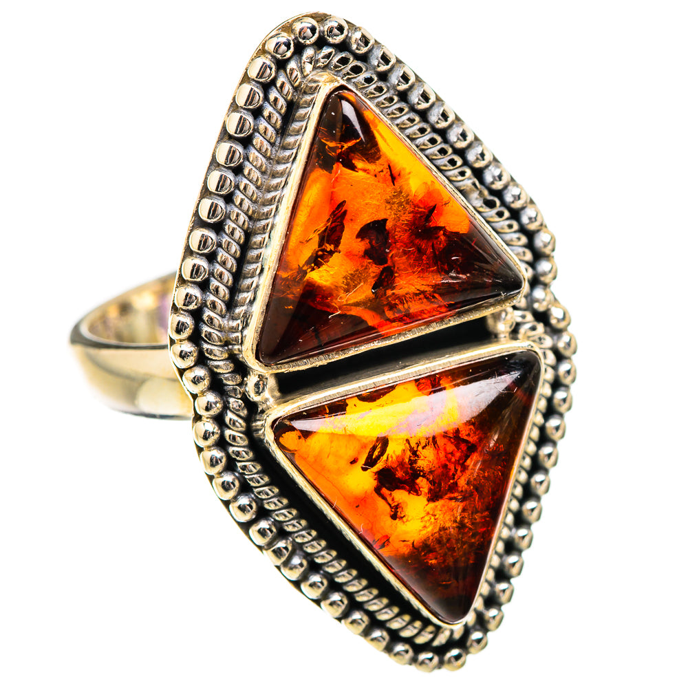 Baltic Amber Rings handcrafted by Ana Silver Co - RING130397 - Photo 2