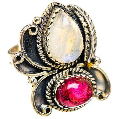 Rainbow Moonstone Rings handcrafted by Ana Silver Co - RING130398 - Photo 2