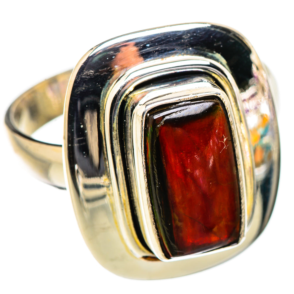 Ammolite Rings handcrafted by Ana Silver Co - RING130401 - Photo 2