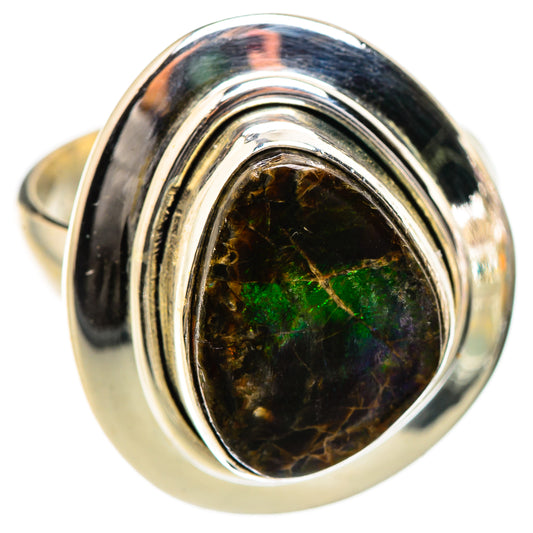 Ammolite Rings handcrafted by Ana Silver Co - RING130407 - Photo 2
