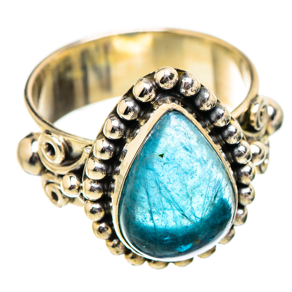 Blue Fluorite Rings handcrafted by Ana Silver Co - RING130417 - Photo 2