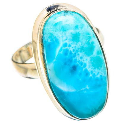 Larimar Rings handcrafted by Ana Silver Co - RING130418 - Photo 2