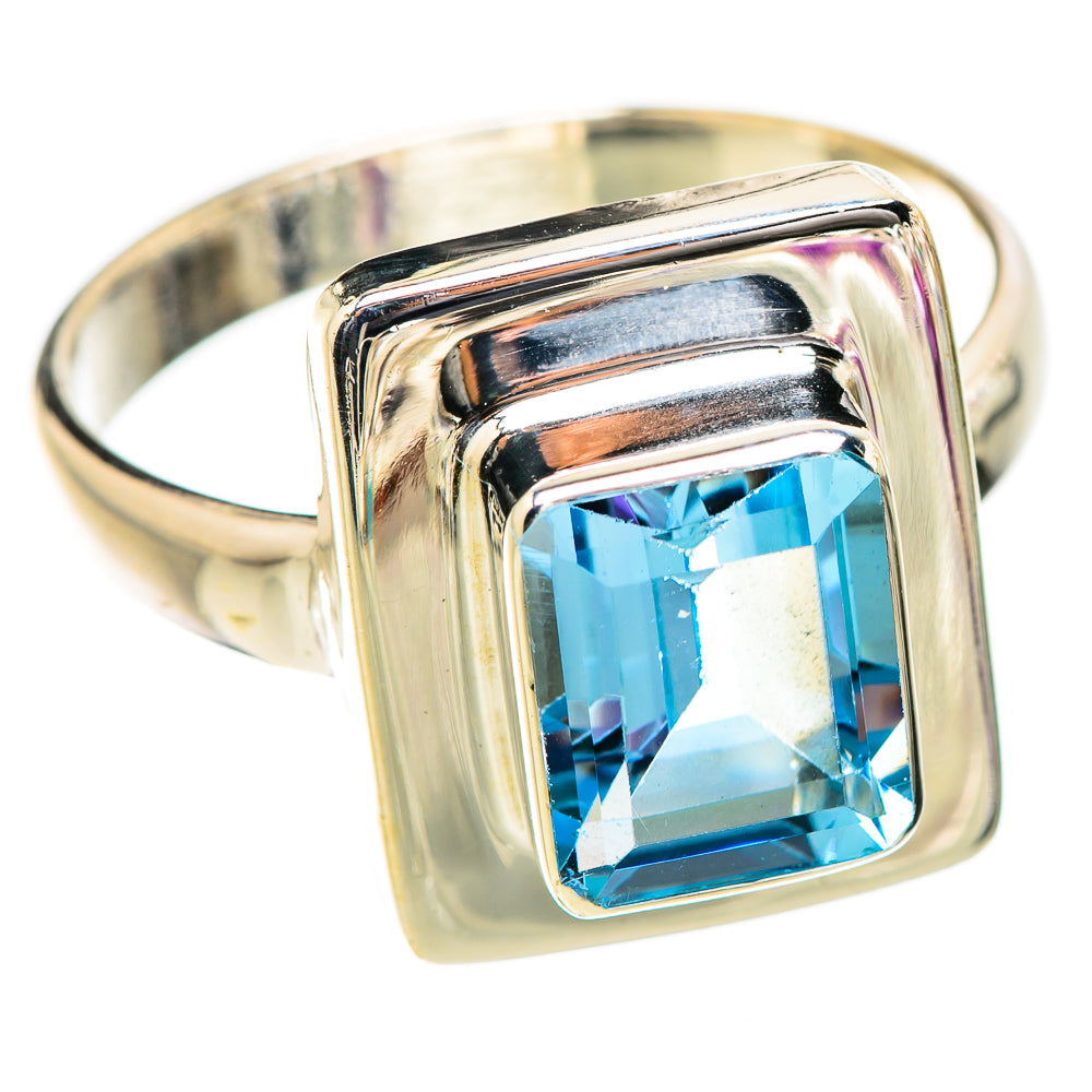 Blue Topaz Rings handcrafted by Ana Silver Co - RING130419 - Photo 2