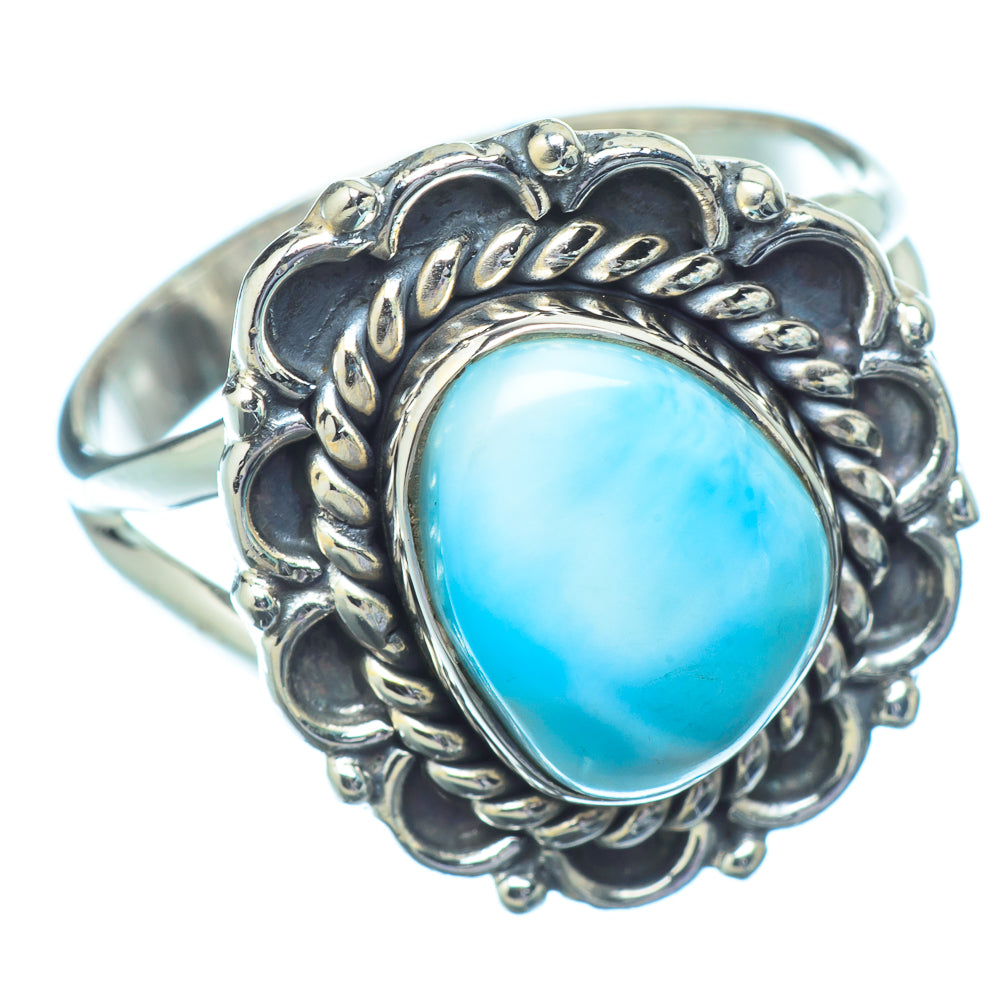 Larimar Rings handcrafted by Ana Silver Co - RING13041