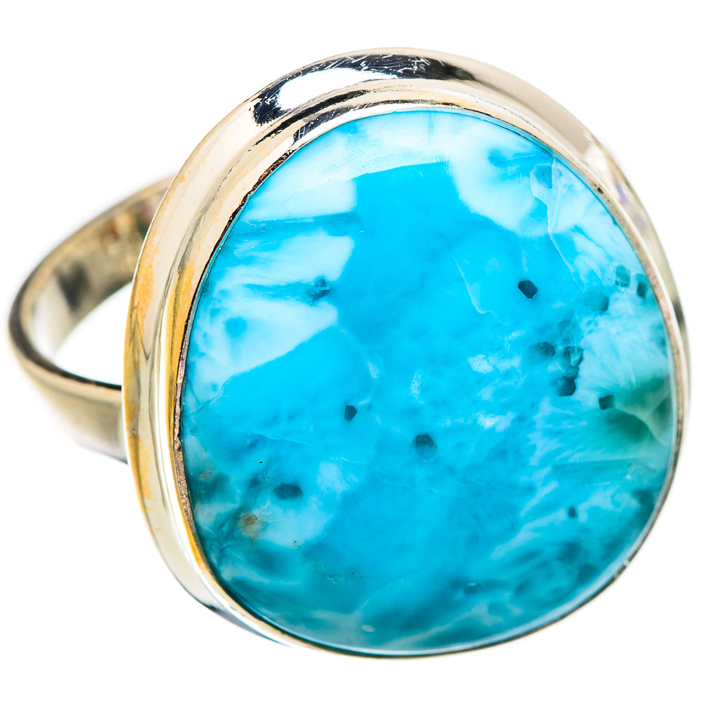 Larimar Rings handcrafted by Ana Silver Co - RING130421 - Photo 2