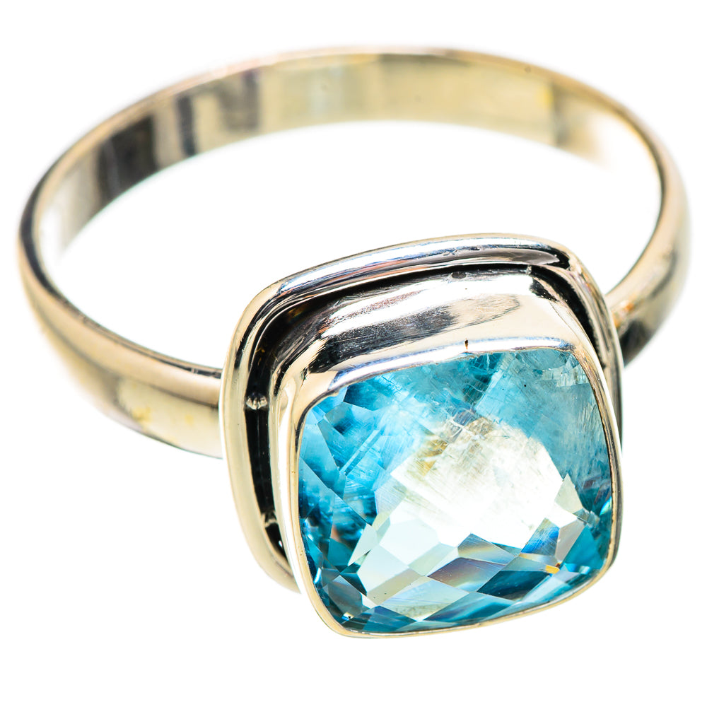 Blue Topaz Rings handcrafted by Ana Silver Co - RING130422 - Photo 2