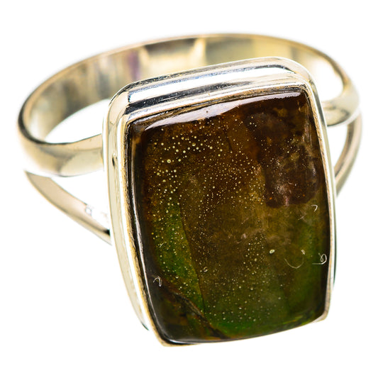 Ammolite Rings handcrafted by Ana Silver Co - RING130423 - Photo 2
