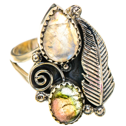 Rainbow Moonstone Rings handcrafted by Ana Silver Co - RING130437 - Photo 2