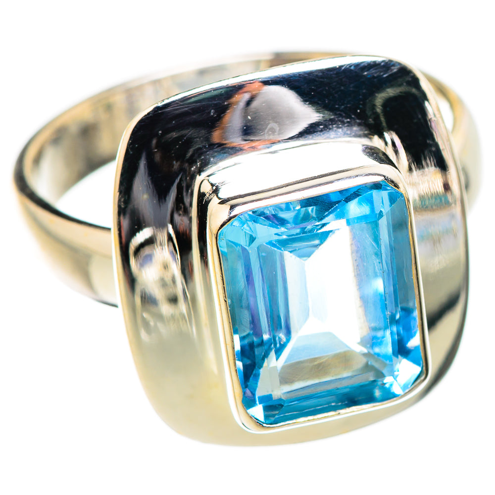 Blue Topaz Rings handcrafted by Ana Silver Co - RING130443 - Photo 2