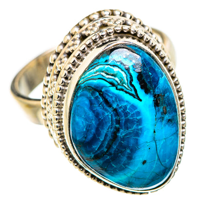Chrysocolla In Malachite Rings handcrafted by Ana Silver Co - RING130448 - Photo 2