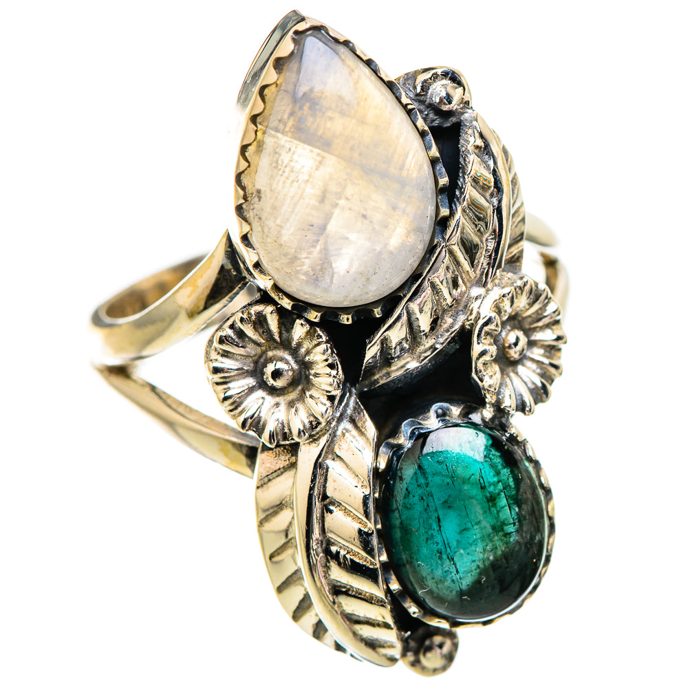 Rainbow Moonstone Rings handcrafted by Ana Silver Co - RING130449 - Photo 2
