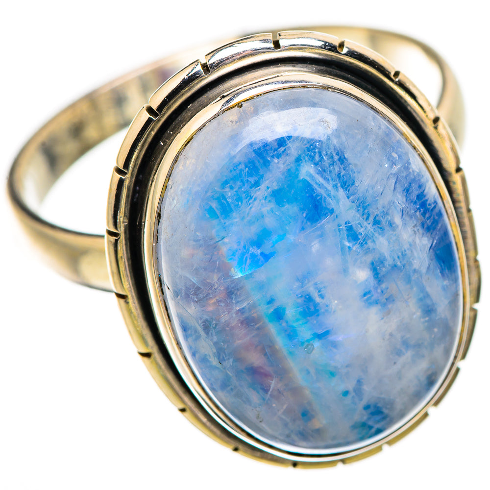 Rainbow Moonstone Rings handcrafted by Ana Silver Co - RING130450 - Photo 2