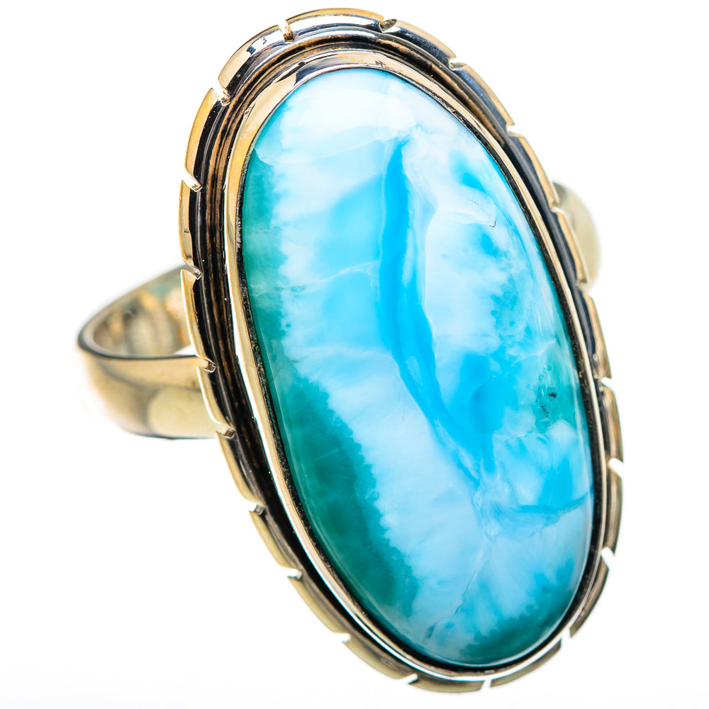 Larimar Rings handcrafted by Ana Silver Co - RING130451 - Photo 2