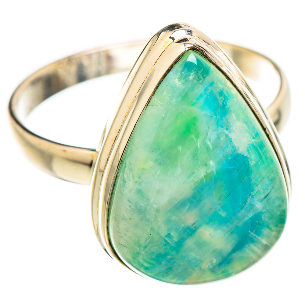 Green Moonstone Rings handcrafted by Ana Silver Co - RING130454 - Photo 2