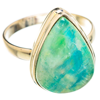 Green Moonstone Rings handcrafted by Ana Silver Co - RING130454 - Photo 2