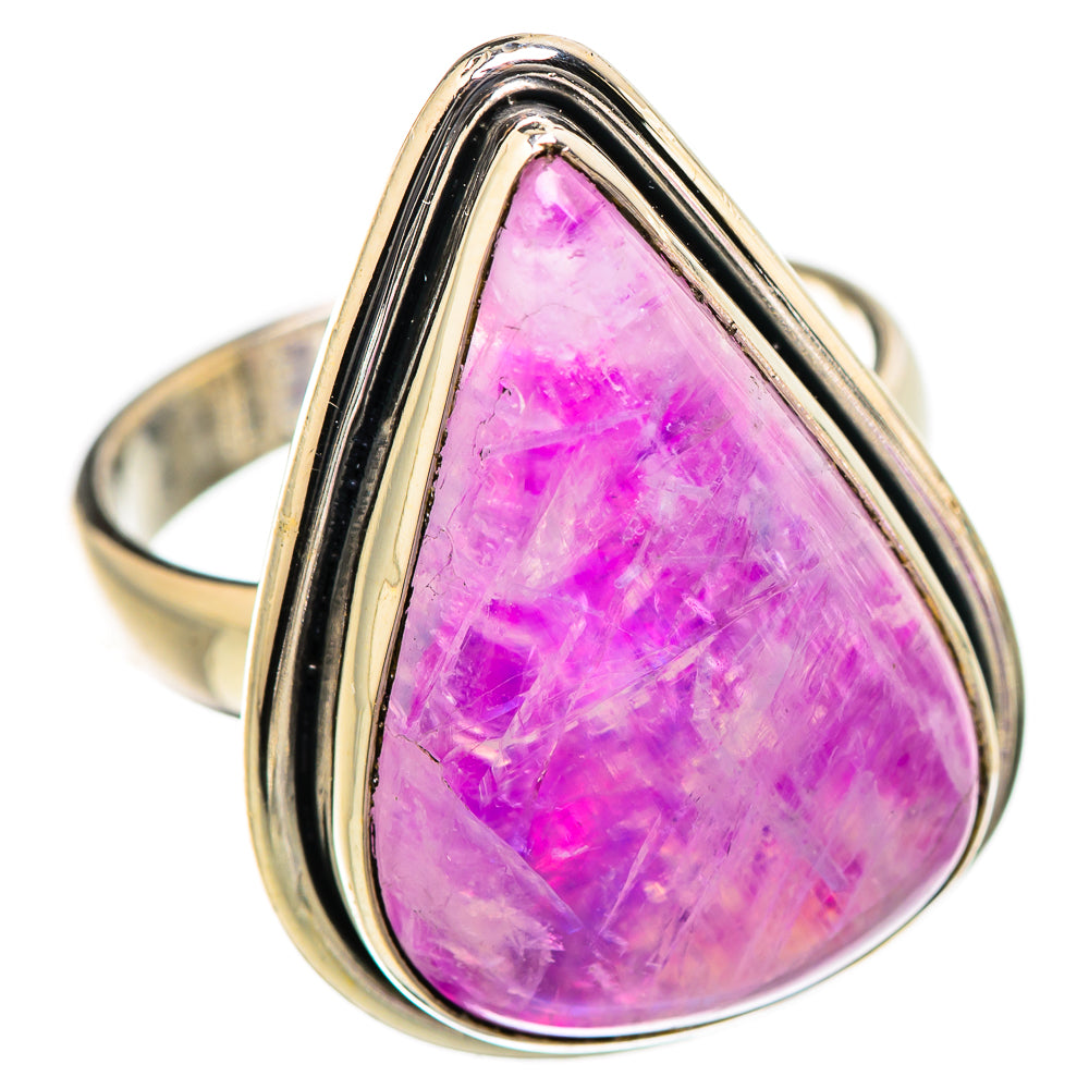 Pink Moonstone Rings handcrafted by Ana Silver Co - RING130459 - Photo 2