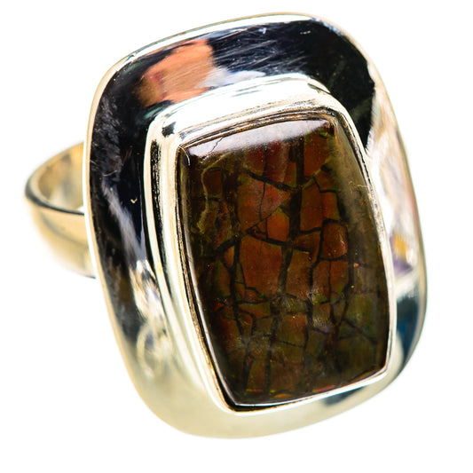 Ammolite Rings handcrafted by Ana Silver Co - RING130462 - Photo 2