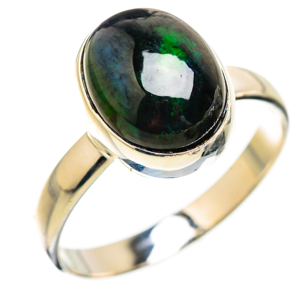 Black Opal Rings handcrafted by Ana Silver Co - RING130468 - Photo 2