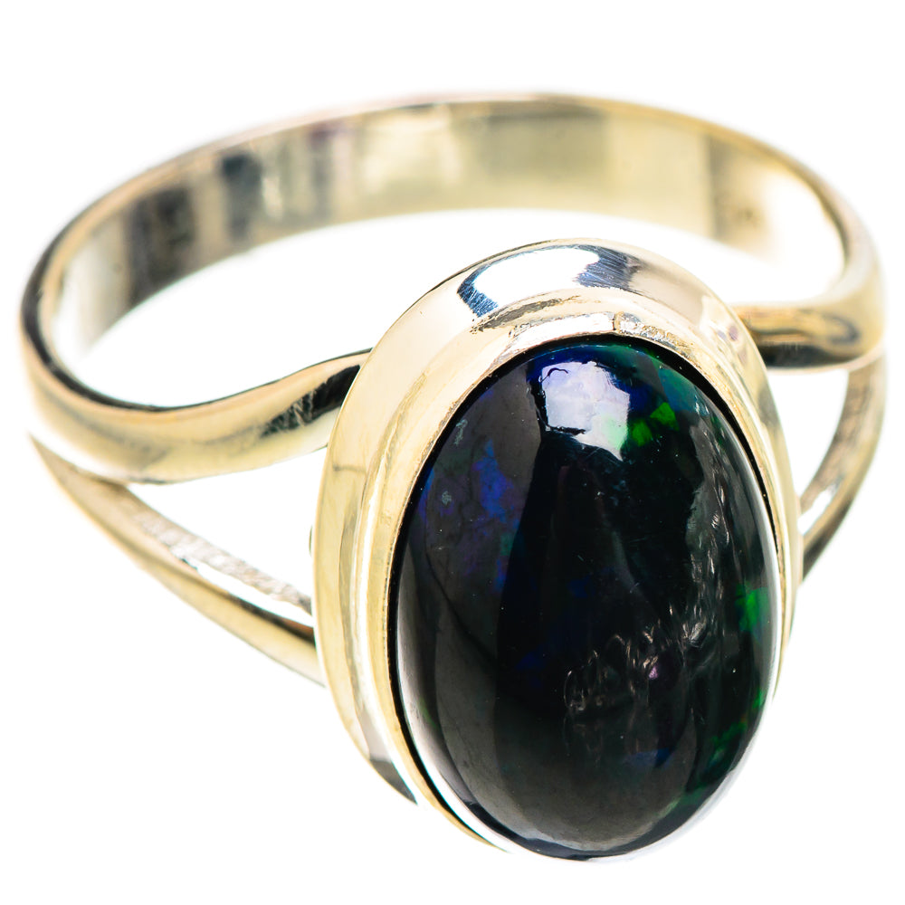 Black Opal Rings handcrafted by Ana Silver Co - RING130469 - Photo 2