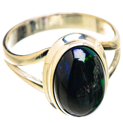 Black Opal Rings handcrafted by Ana Silver Co - RING130469 - Photo 2