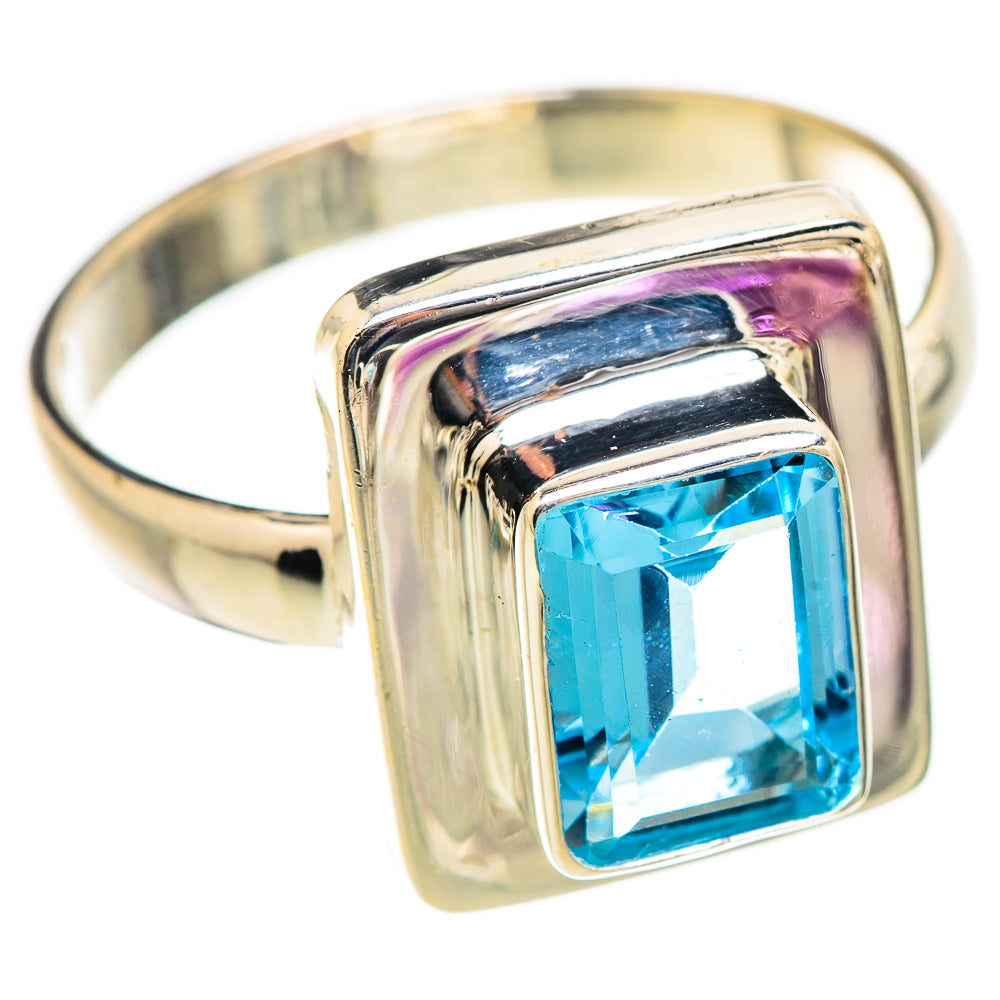 Blue Topaz Rings handcrafted by Ana Silver Co - RING130473 - Photo 2